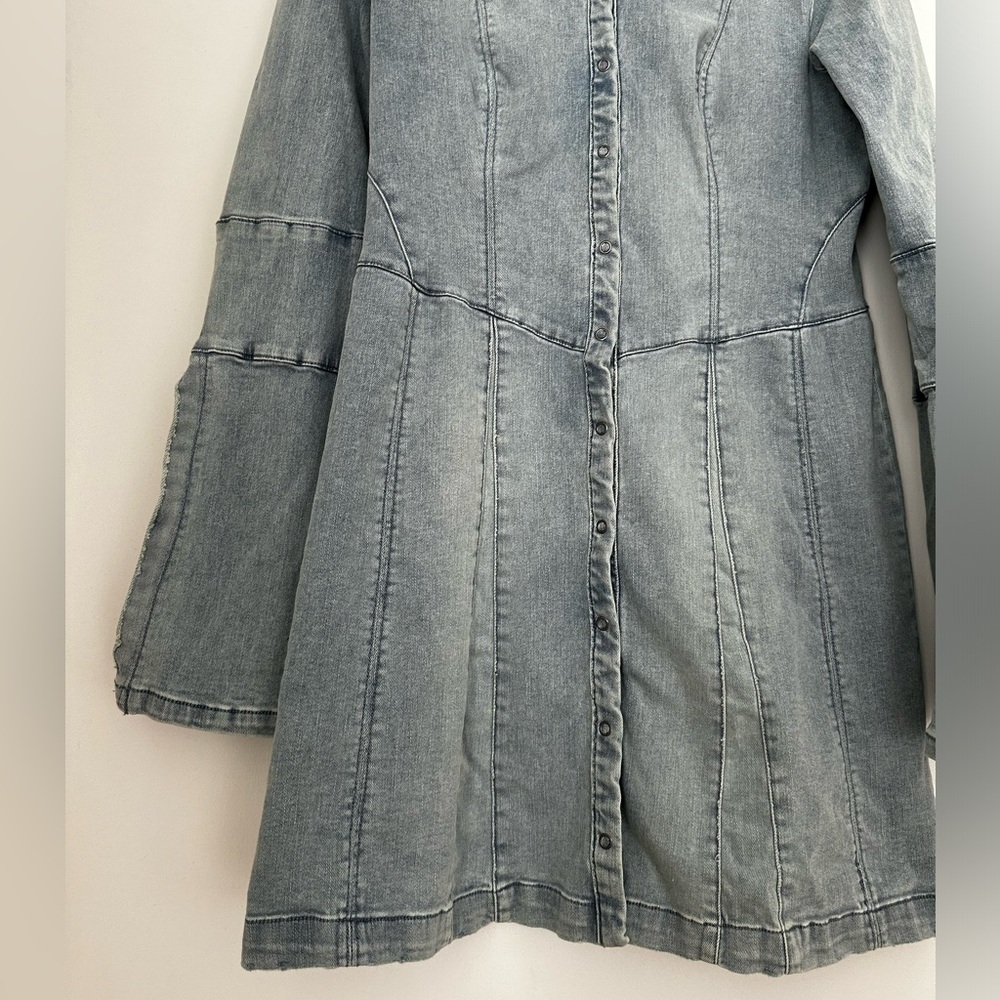 Free People Thea Denim Mini Dress - Picture 7 of 10